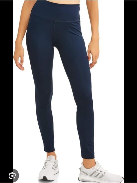 SO Pants - Yoga High Rise Blue Leggings With Criss Cross Cut Out On Legs